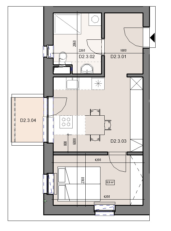 Alternatívny pôdorys – Apartmán 1.13